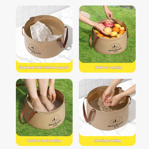🏆Flash Sale⚡Collapsible Travel Basin – Portable Foldable Bucket for Camping, Laundry & Foot Soaks